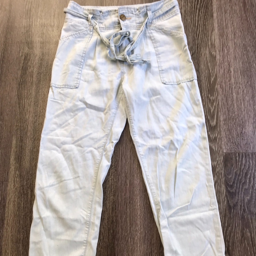 VINTAGE Current Elliot Paper bag Waist Pant in ICE size 23